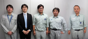 左から、大野執行委員 小山執行委員長 高野書記長 茂木執行委員、川俣副委員長